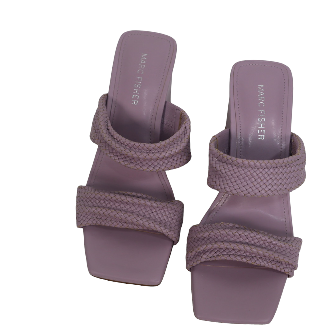 MARC FISHER Women's Eloria Block Heel Slip-on Dress Sandals