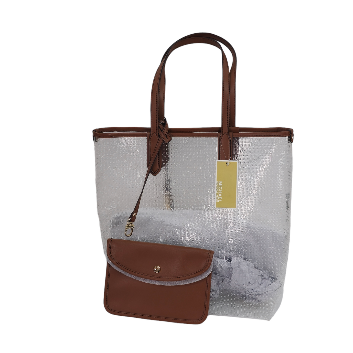 Michael Michael Kors Logo Eliza Large North South Clear Tote