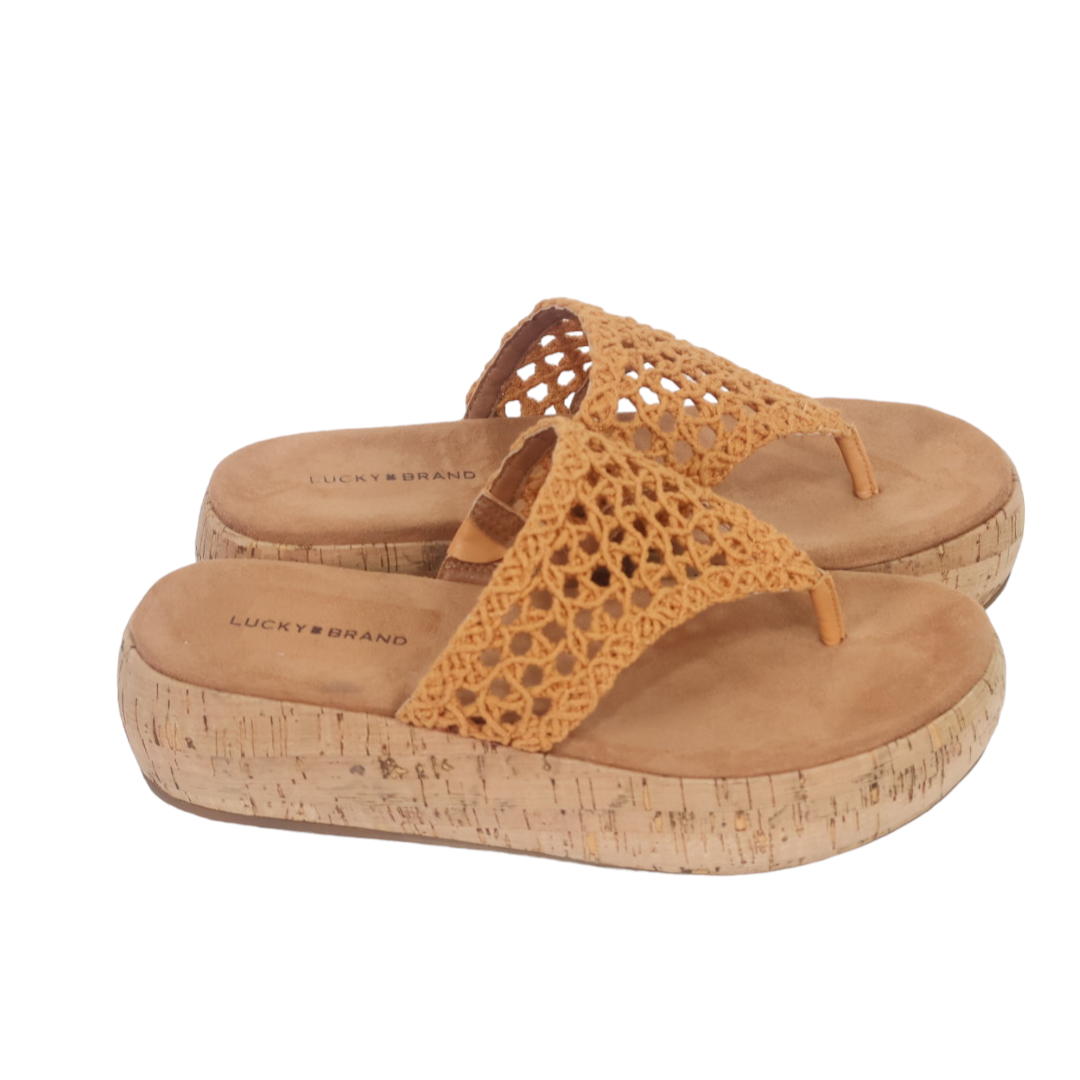 Lucky Brand Jaslene Macrame Cork Platform Sandal