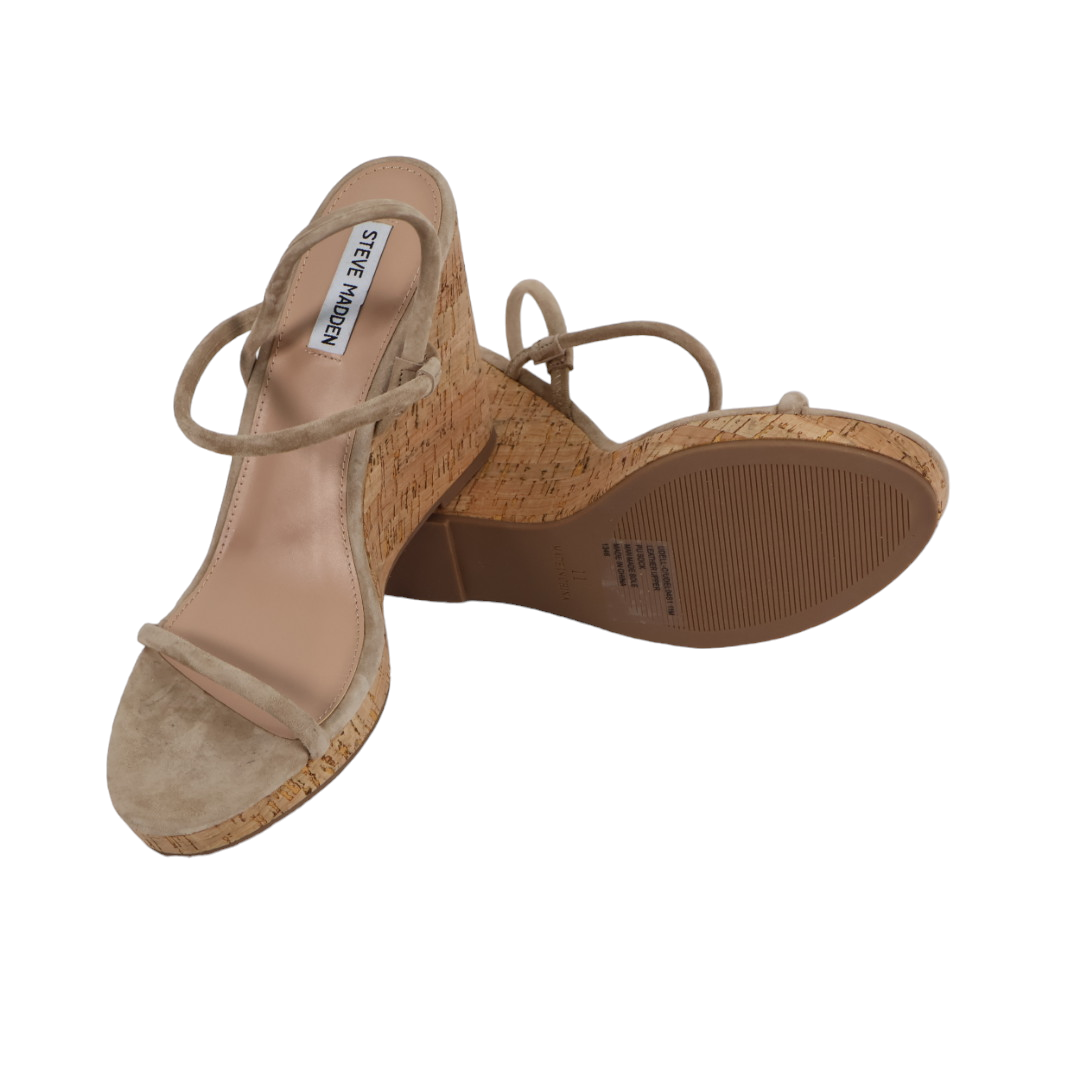 STEVE MADDEN Women's Udell-C Strappy Platform Wedge Sandals
