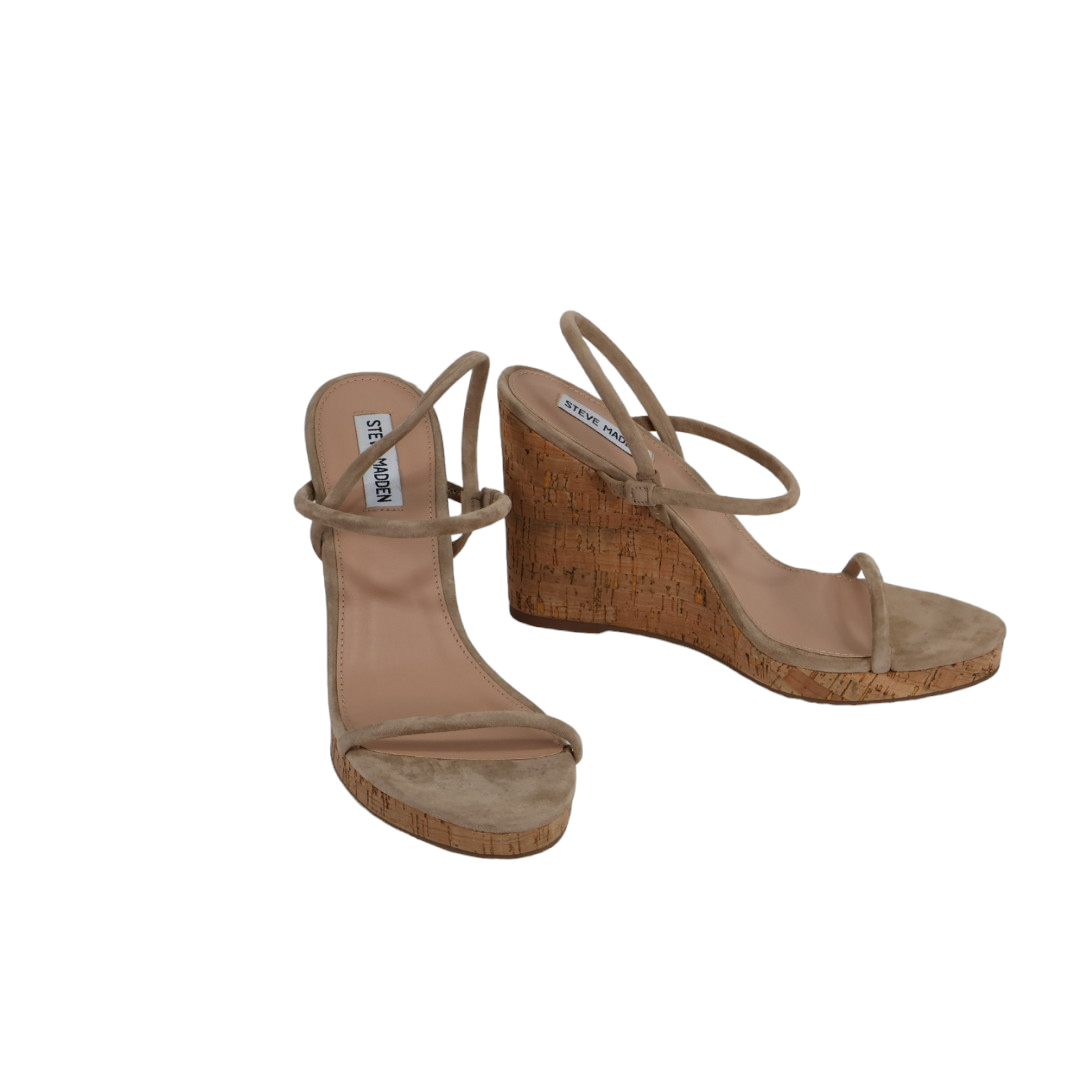 STEVE MADDEN Women's Udell-C Strappy Platform Wedge Sandals