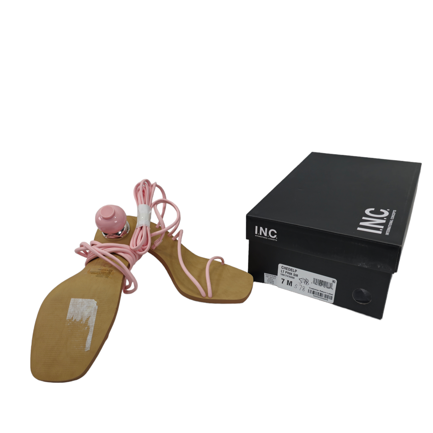I.N.C. Women's Chedel Lace-Up Ankle-Tie Dress Sandals