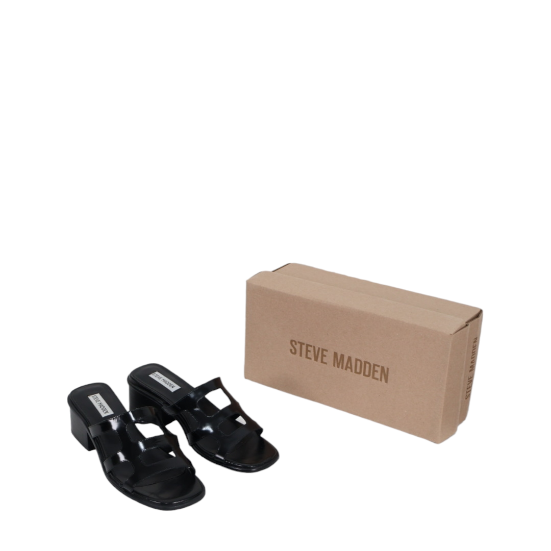 Steve Madden Princess Womens Leather Slip On Heels
