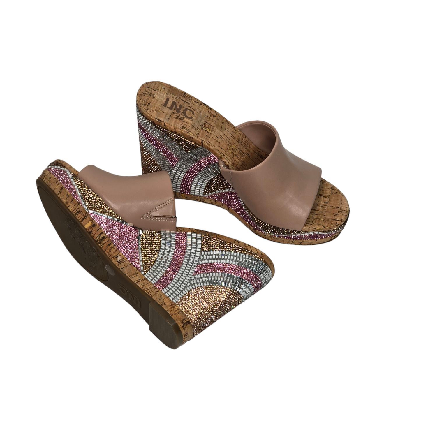 I.N.C Cadie Women's Faux Leather Platform Wedge Heels