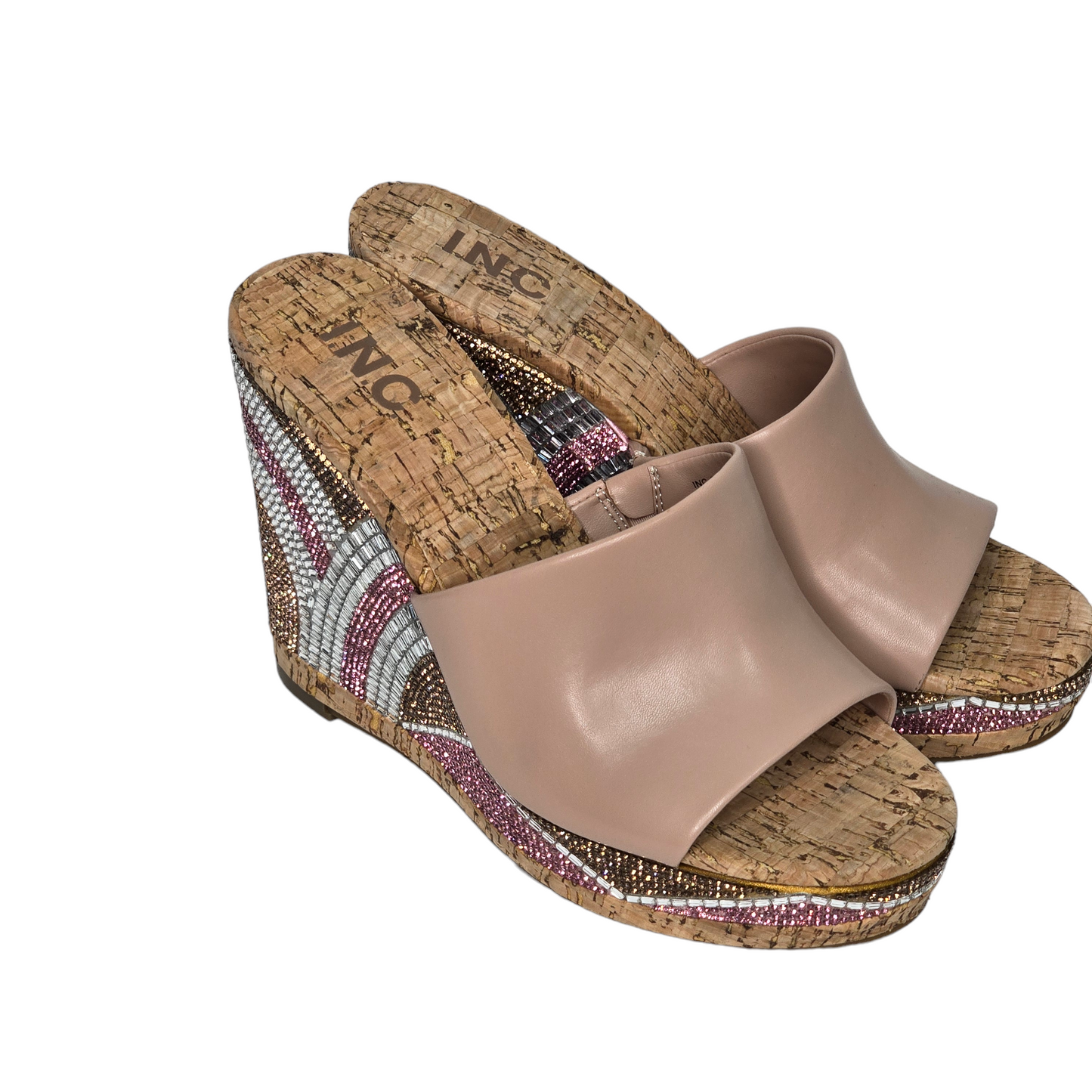 I.N.C Cadie Women's Faux Leather Platform Wedge Heels