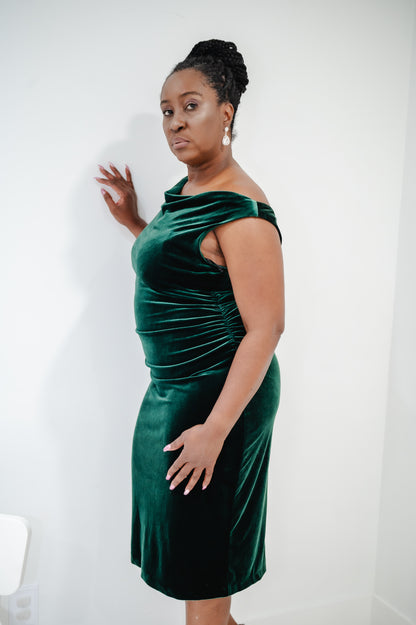 Kensie Womens Velvet Knee-Length Cocktail and Party Dress