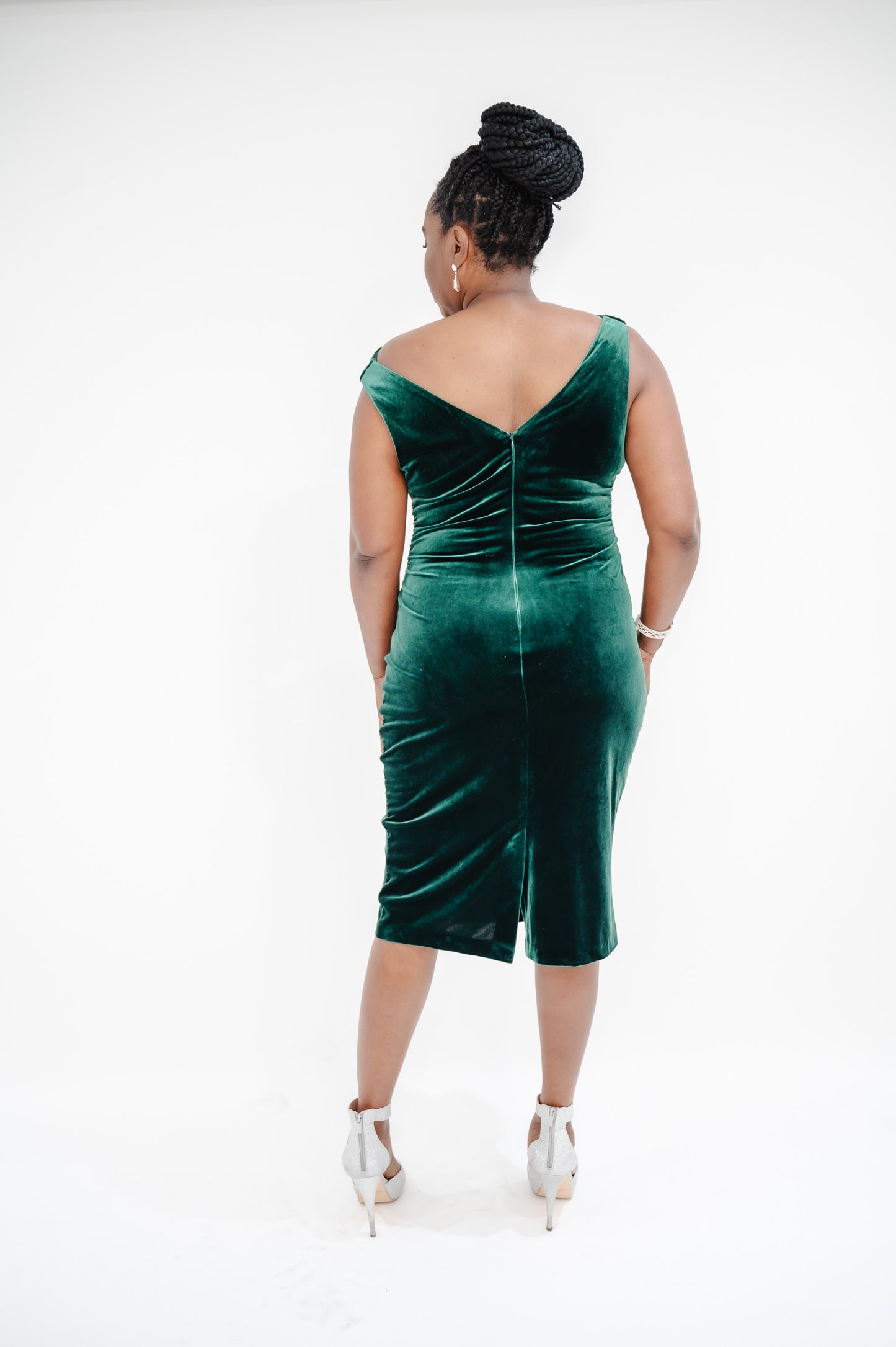 Kensie Womens Velvet Knee-Length Cocktail and Party Dress